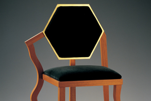 Detail from Wiggle Wright, one of the sculptural chairs in the exhibition Garry Knox Bennett: Call Me Chairmaker.